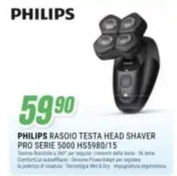 Leonardelli Philips rasoio testa head shaver pro serie 5000 offerta