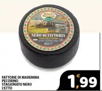 Premium Supermercati Fattorie di Maremma Pecorino stagionato nero offerta