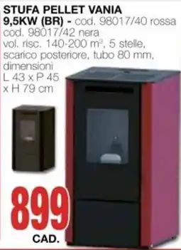 Mondo Brico Stufa pellet Vania offerta