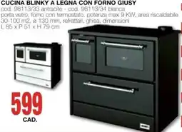 Mondo Brico Cucina blinky a legna con forno Giusy offerta