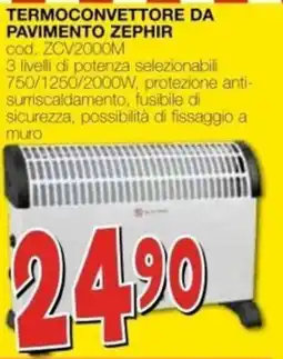 Mondo Brico Termoconvettore da pavimento Zephir offerta