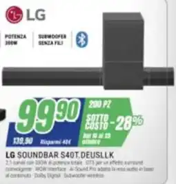 Leonardelli LG Soundbar S40T.DEUSLLK offerta