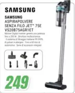 Leonardelli Samsung Aspirapolvere Senza Filo Jet 75E offerta