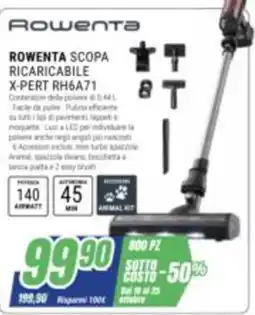 Leonardelli Rowenta scopa ricaricabile X-Pert RH6A71 offerta