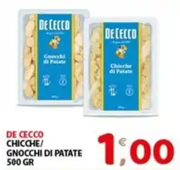 Mio Market De Cecco chicche/gnocchi di patate offerta