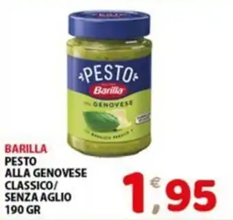 Barilla pesto alla genovese classico senza aglio