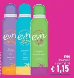 Determarket Evin deodorante spray offerta