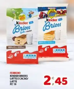 Mio Market Ferrero Kinder Brioss Latte e Cacao offerta