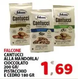 Premium Supermercati Falcone Cantucci alla mandorla/cioccolato offerta