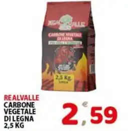 Premium Supermercati Realvalle carbone vegetale di legna offerta