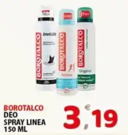 Premium Supermercati Borotalco deo spray linea offerta