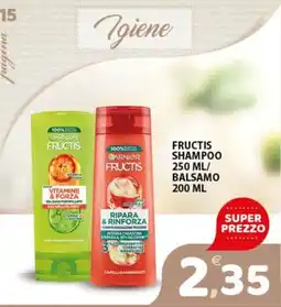 Premium Supermercati Garnier Fructis Shampoo e Balsamo offerta