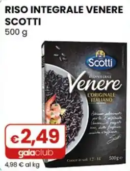 Gala Supermercati Riso integrale Venere Scotti offerta