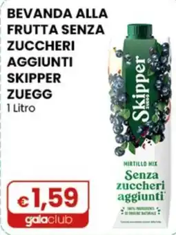 Gala Supermercati Beveranda alla frutta senza zuccheri aggiunti Skipper Zuegg offerta