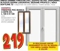 Mondo Brico Finestra PVC bianca offerta