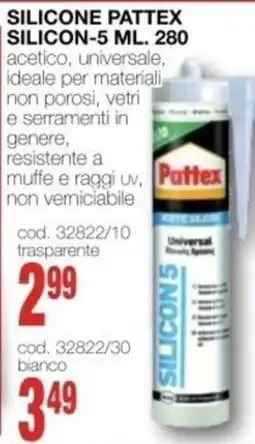Mondo Brico Silicone Pattex offerta