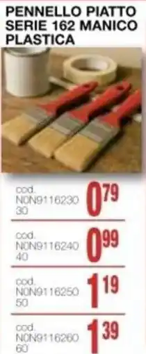 Mondo Brico Pennello piatto serie 162 manico plastica offerta