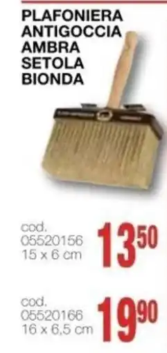 Mondo Brico Plafoniera antigoccia ambra setola bionda offerta