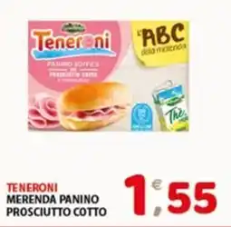 Mio Market Teneroni merenda panino prosciutto cotto offerta