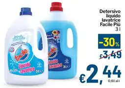 Qui Discount Detersivo liquido lavatrice Facile Più offerta