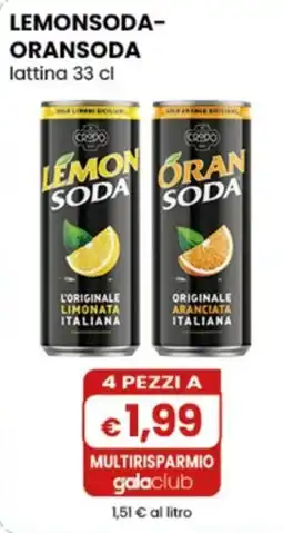 Gala Supermercati Lemon Soda Oran Soda offerta