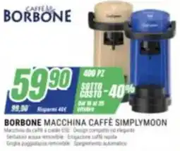 Leonardelli Borbone macchina caffè simplymoon offerta