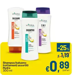 Qui Discount Shampoo/balsamo trattamenti assortiti Hydra offerta