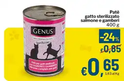 Qui Discount Genus Patè gatto sterilizzato salmone e gamberi offerta