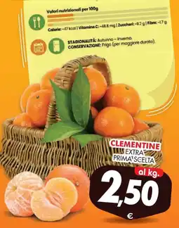 Mazzeo Supermercati Clementine extra prima scelta offerta