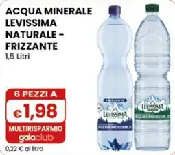 Gala Supermercati Acqua minerale levissima naturale frizzante offerta