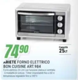 Leonardelli Ariete forno elettrico Bon Cuisine offerta