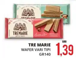 Mazzeo Supermercati Tre Marie wafer vari tipi offerta
