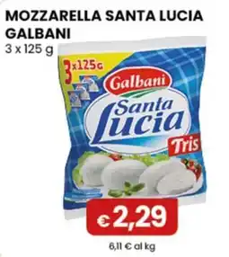 Gala Supermercati Mozzarella Santa Lucia Galbani offerta