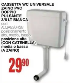 Mondo Brico Cassetta wc universale zaino pvc doppio pulsante offerta