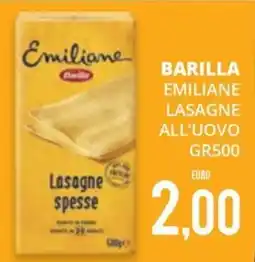 Mazzeo Supermercati Barilla Emiliane lasagne all'uovo offerta