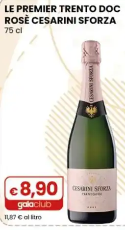 Gala Supermercati Le Premier Trento Doc Rosè Cesarinisforza offerta