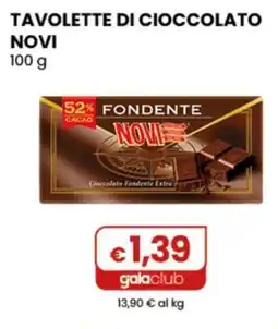 Gala Supermercati Tavolette di cioccolato fondente Novi offerta