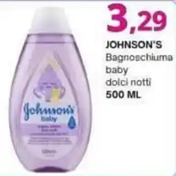 Irys Johnson's Bagnoschiuma baby dolci notti offerta