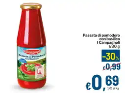 Qui Discount Passata di Pomodoro con Basilico I Campagnoli offerta