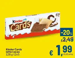 Qui Discount Kinder Cards offerta