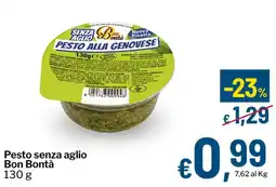 Qui Discount Pesto senza aglio Bon Bontà offerta