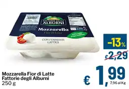 Qui Discount Mozzarella Fior di Latte Fattorie degli Alburni offerta