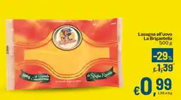 Qui Discount Lasagna all'uovo La Brigantella offerta