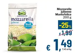 Qui Discount Mozzarella julienne Montefelice offerta