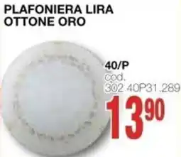 Mondo Brico Plafoniera lira ottone oro offerta