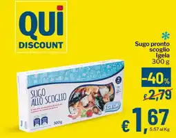 Qui Discount Sugo allo scoglio Igela offerta