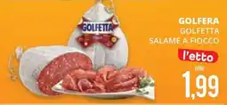 Mazzeo Supermercati Salame a fiocco Golfetta offerta