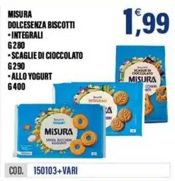 Misura dolcesenza biscotti