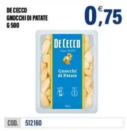 Adhoc De Cecco Gnocchi di Patate offerta