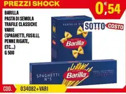 Adhoc Barilla pasta di semola trafile classiche varie offerta